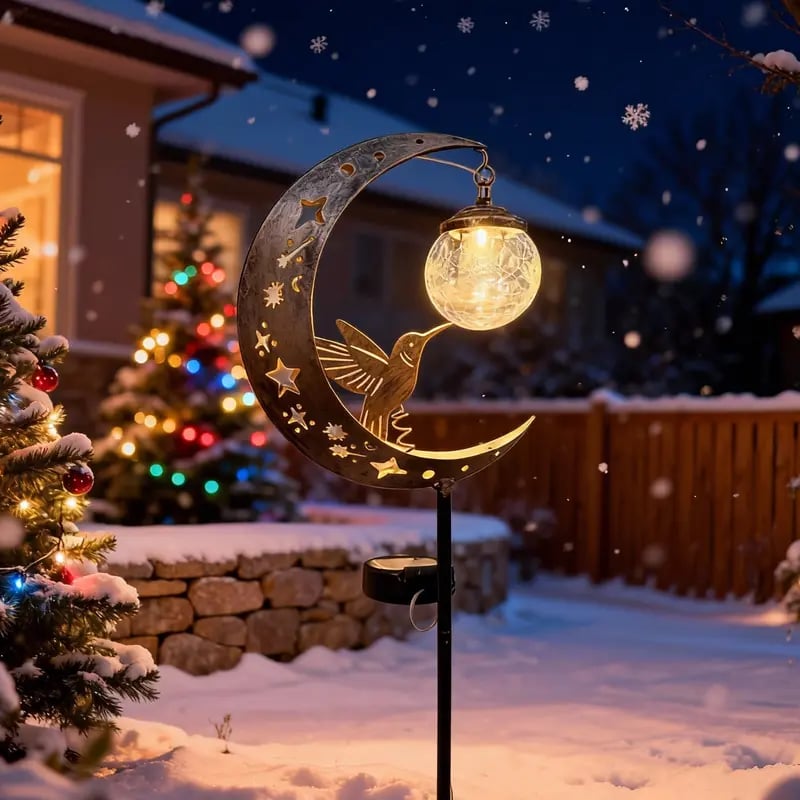 🎃 Halloween Early Bird Sale | Hummingbird Moon Solar Garden Stake Light