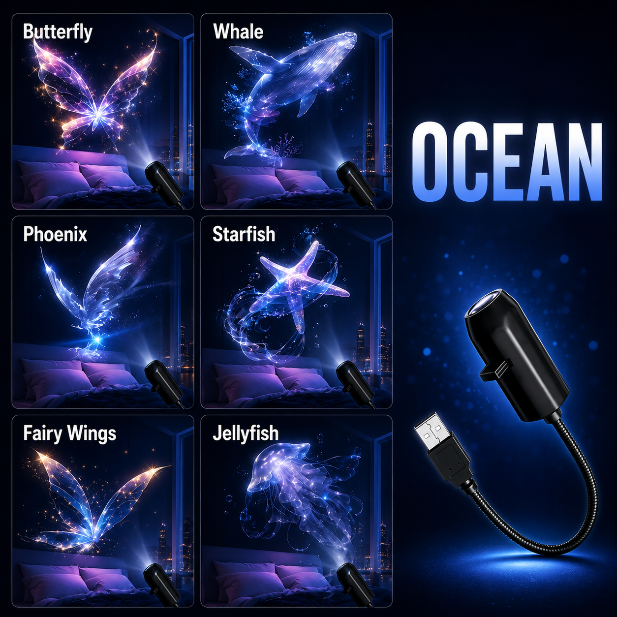 🌌 USB Planet Night Light Projector – Bring the Night Sky Home With Switchable Scenes