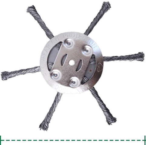 Heavy-Duty Steel Wire Trimmer Head for Cordless Weed Trimmers