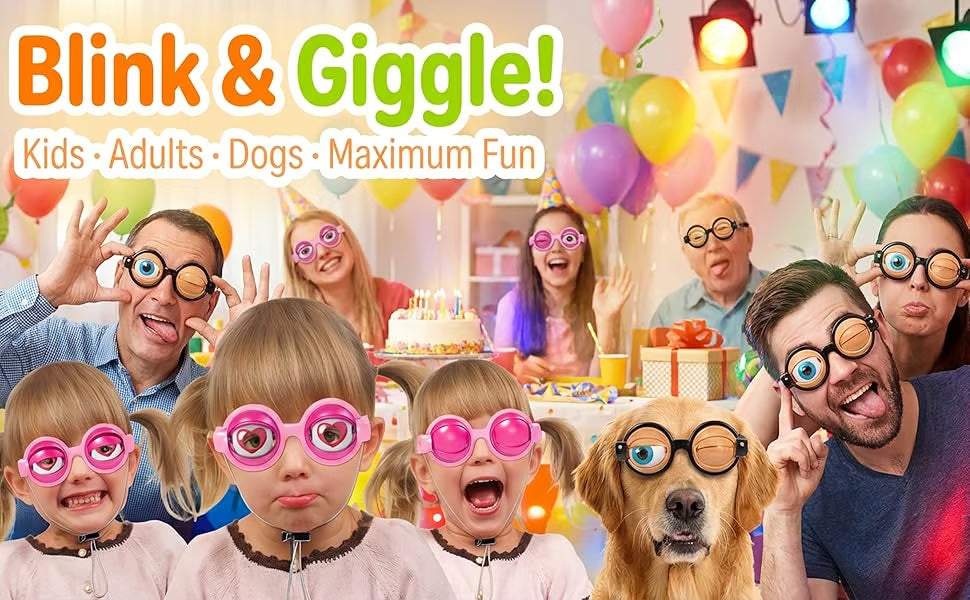 Funny Pull-String Winking Glasses