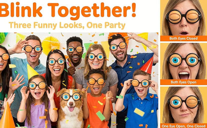 Funny Pull-String Winking Glasses