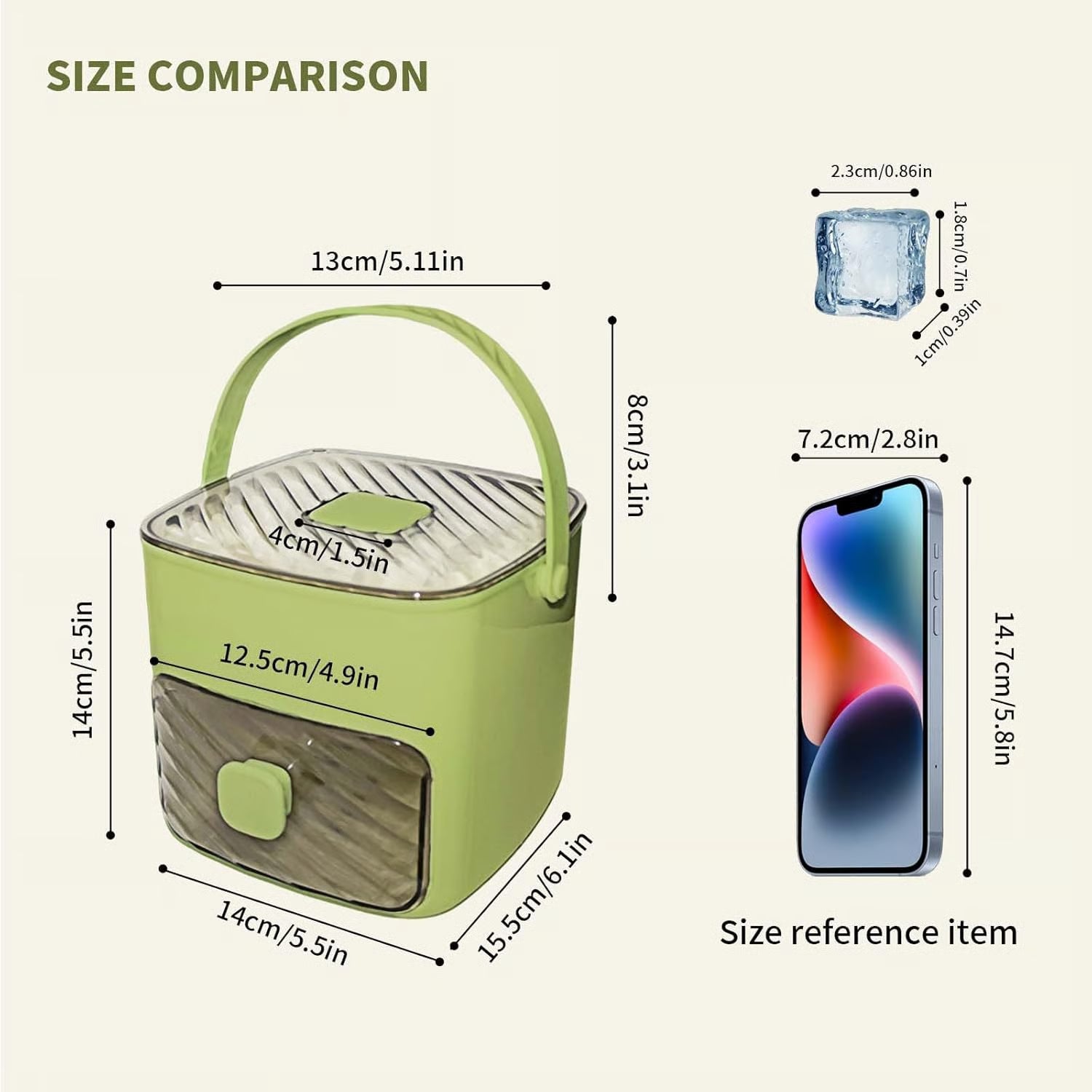 Portable One-Press Ice Maker