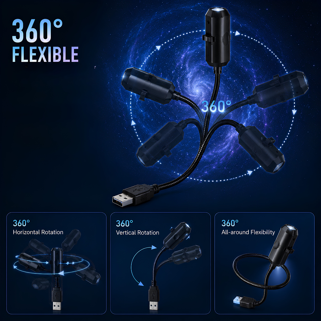 🌌 USB Planet Night Light Projector – Bring the Night Sky Home With Switchable Scenes