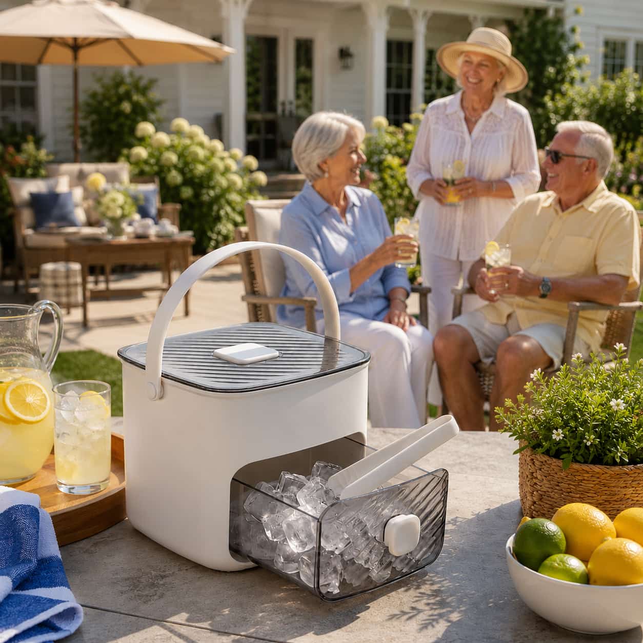 Portable One-Press Ice Maker