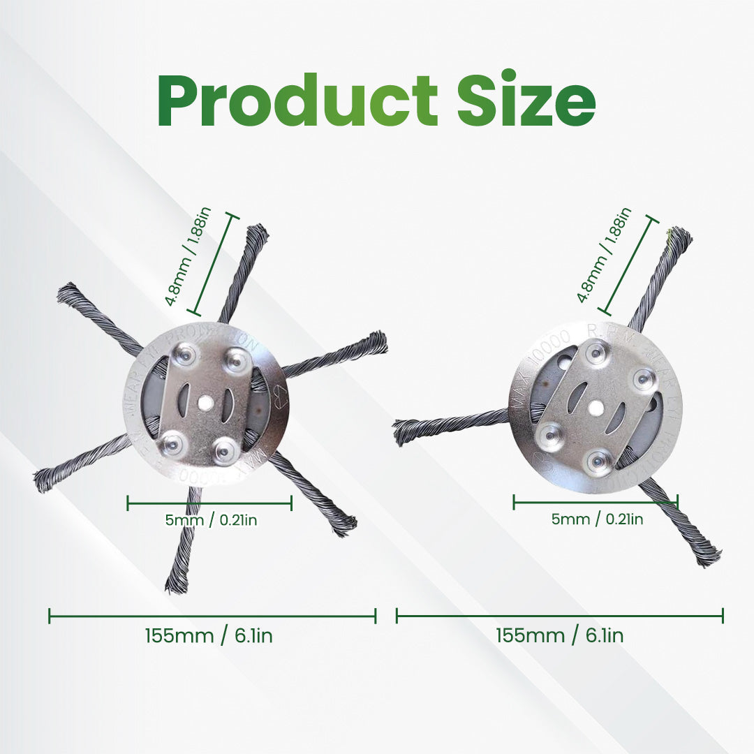 Heavy-Duty Steel Wire Trimmer Head for Cordless Weed Trimmers
