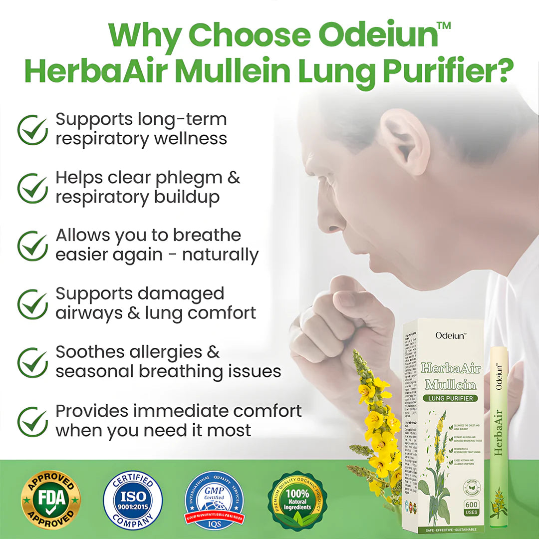 ODEIUN™ Herbal Diffuser: Deep Lung Detox & Respiratory Relief. The Smoker’s Best Companion.