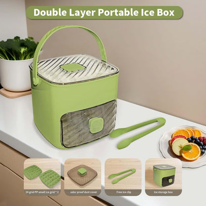 Portable One-Press Ice Maker