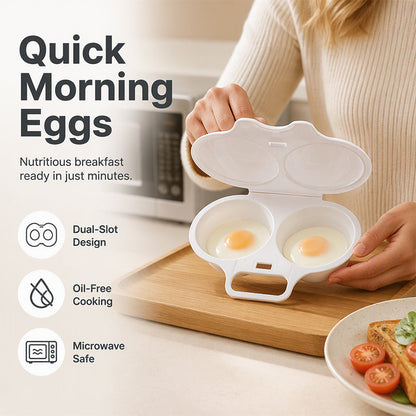 🍳 Make Breakfast Easier — Microwave Egg Poacher Makes 2 Eggs In 1 Minute